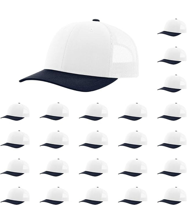 Richardson 112 Classic Six-Panel Adjustable Snapback Trucker Cap | Bulk Packs Available