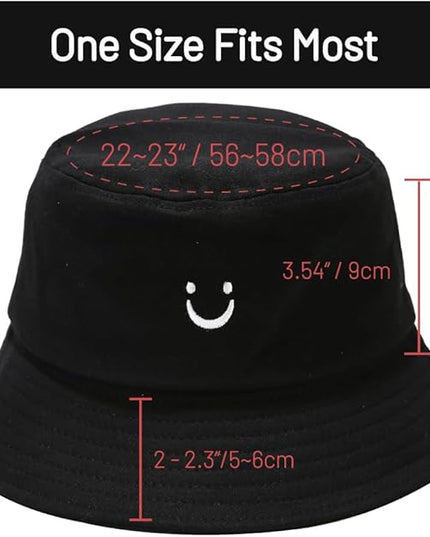 Cotton Bucket Hat for Women Men Summer Travel Sun Beach Bucket Cap, Unisex Outdoor Fisherman Hat