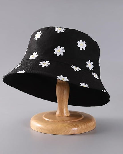 Malaxlx Unisex Bucket Hat Beach Sun Hat Aesthetic Fishing Hat for Men Women Teens, Reversible Double-Side-Wear
