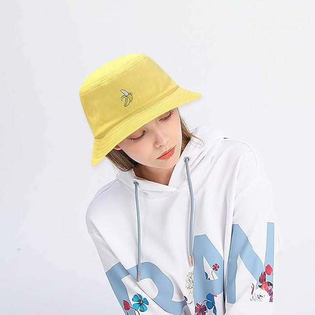 XYIYI Fashion Embroidery Bucket Hat Cotton Beach Fisherman Hats for Women Girls