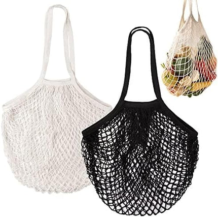 2pcs Fashion Storage Mesh Bag Reusable Fruit Mesh Bag Shopping Mesh Bag Pure Cotton Portable Mesh Bag Shopping Bag