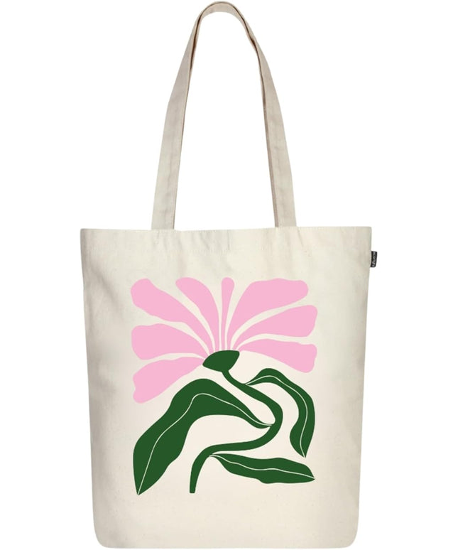 Ecoright Tote Bag for Women with Zipper, Small Tote Bag, Canvas Bag, Reusable Cotton Bag for Beach, Grocery, School & Work
