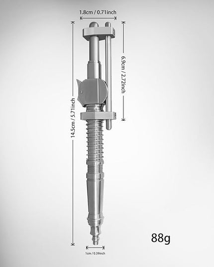 Dr. Metalleung Tactical Ballpoint Pen: Click Stainless Steel Retractable EDC Heavy Pen - Refillable, Designed for Smooth Office Writing & Gifts