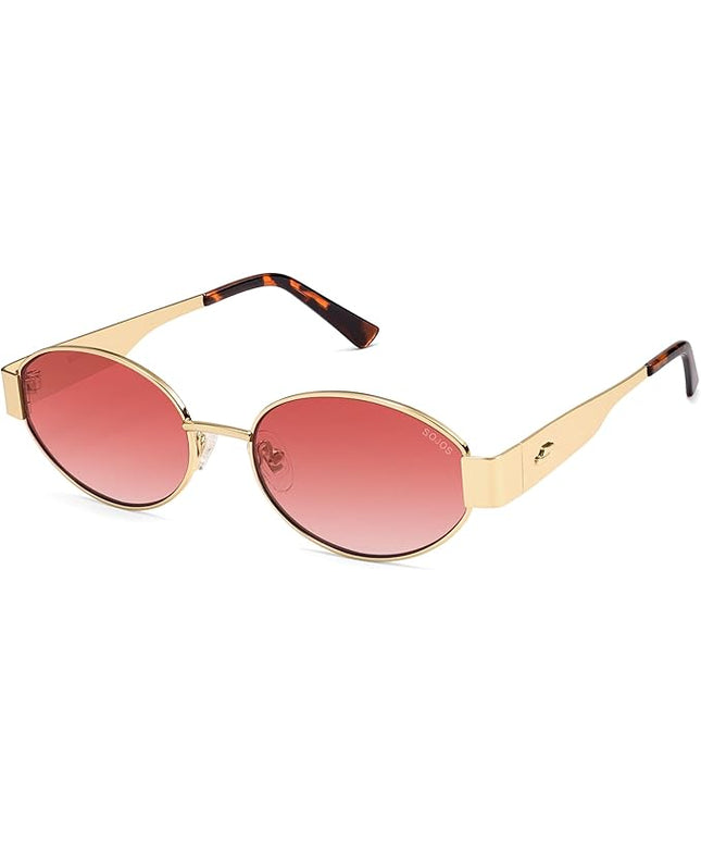 SOJOS Retro Oval Sunglasses for Women Trendy Classic Shades UV400 Protection SJ1256