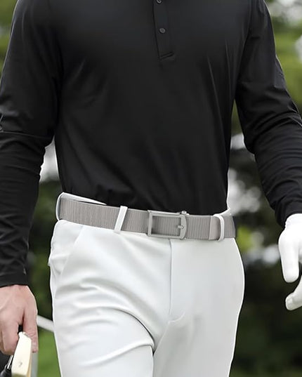 DOOPAI Stretch Canvas Belt for Men, Adjustable Elastic Holeless Web Belt for Casual, Golf, and Work, with Bottle Opener