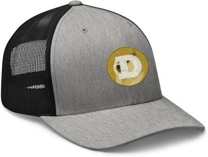 Dogecoin Crypto Embroidered Logo Trucker Cap