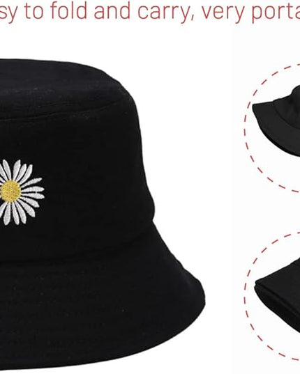 Cotton Bucket Hat for Women Men Summer Travel Sun Beach Bucket Cap, Unisex Outdoor Fisherman Hat