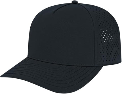 Cap America i8540 Premium Water-Resistant Perforated Medium Profile 5-Panel Cap w/UV Guard & Adjustable Snapback