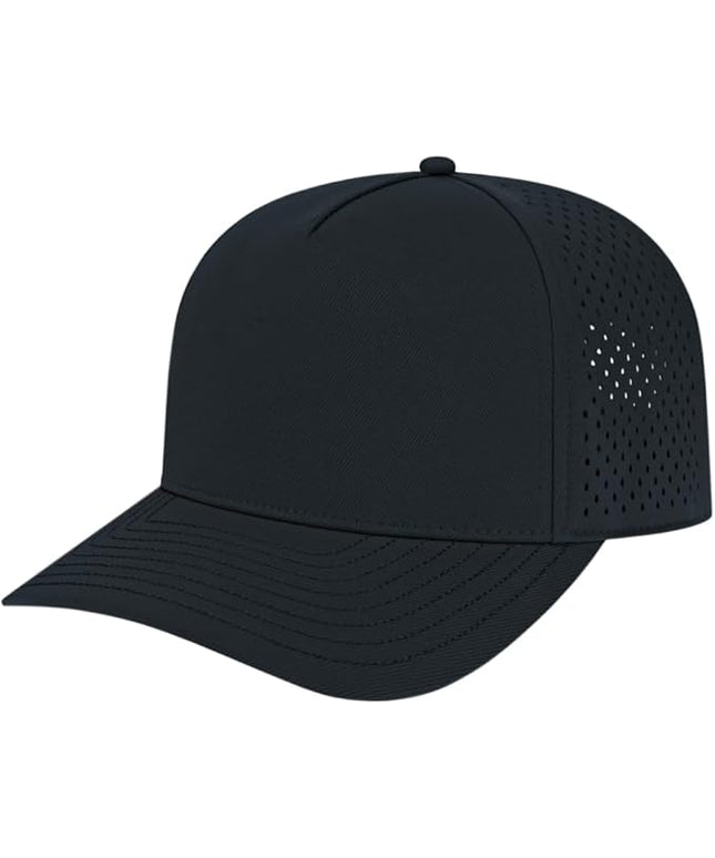 Cap America i8540 Premium Water-Resistant Perforated Medium Profile 5-Panel Cap w/UV Guard & Adjustable Snapback
