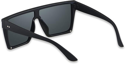 LYZOIT Square Oversized Sunglasses for Women Men Big Flat Top Fashion Shield Large UV Protection Rimless Shades