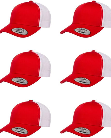 Yupoong Classic Premium Mesh 6 Panel Retro Trucker Cap | Mid Profile Snapback | OSFA | Bulk Pack Available