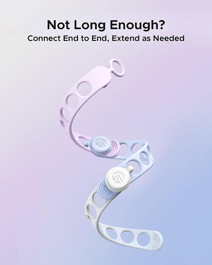 ORICO Silicone Cable Ties, Data Cable Organizer Reusable with Locking Buckle Design, High Elasticity Cord Wraps for Earphone, Phone Charger, Adjustable Fastening Cable Straps Colorful (18Pcs)