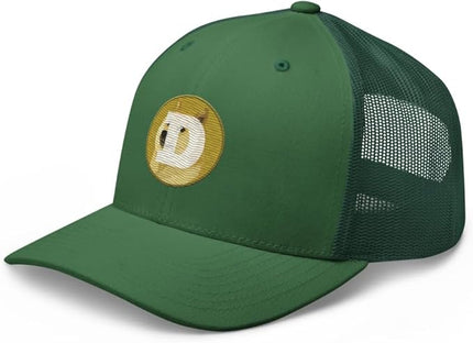 Dogecoin Crypto Embroidered Logo Trucker Cap