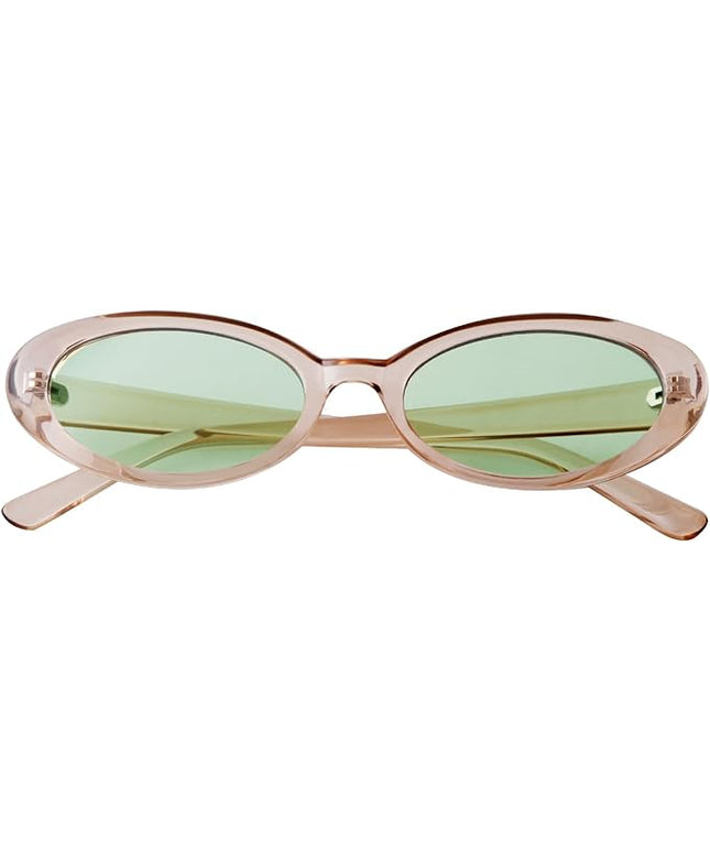 90s Sunglasses for Women Men Retro Small Oval Sunglasses