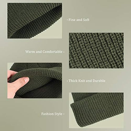 SATINIOR Trawler Beanie Watch Hat Roll-up Edge Skullcap Fisherman Beanie for Women Men