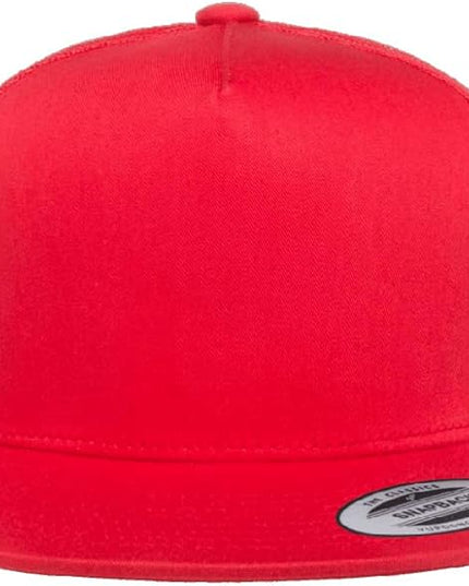 Yupoong 5-Panel YP Classic Trucker Cap | High Profile Flat Visor Snapback | OSFM | Bulk Packs Available