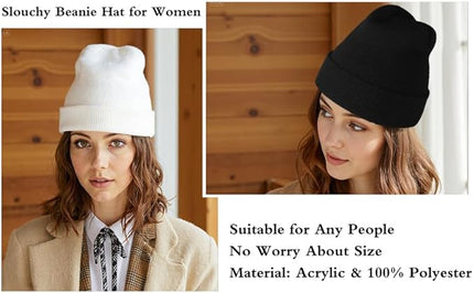 LAKIBOLE Winter Beanie Hats for Men Slouchy Beanies for Women Teenage Boys Girls