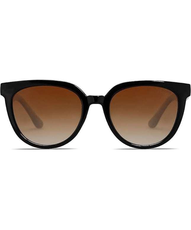 SOJOS Trendy Cat Eye Round Polarized Sunglasses for Women Fashion UV Protection Sunnies Sunglasses SJ2175