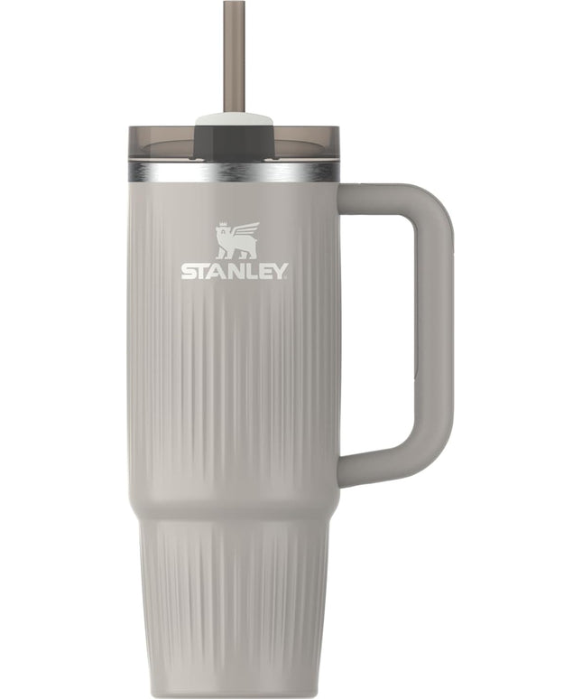 STANLEY Quencher H2.0 Tumbler with Handle and Straw 30 oz | Flowstate 3-Position Lid | Cup Holder Compatible for Travel | Insulated Stainless Steel Cup | BPA-Free | Fluted Ash Gloss