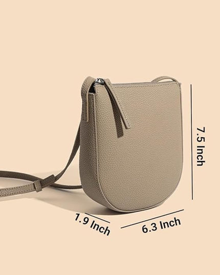 Small Genuine Leather Crossbody Bag, Phone Wallet Purse with Adjustable Strap, Shoulder Bag for Women