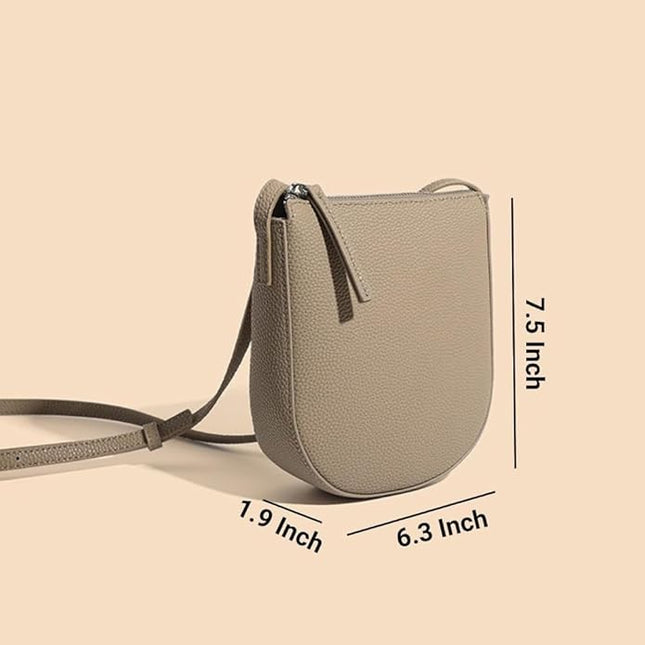 Small Genuine Leather Crossbody Bag, Phone Wallet Purse with Adjustable Strap, Shoulder Bag for Women