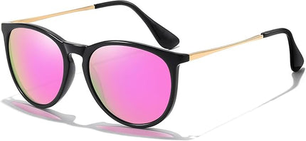 CHBP Polarized Sunglasses for Women Men - Trendy 2025 Vintage Classic Retro Round Mirrored Lens Designer Style