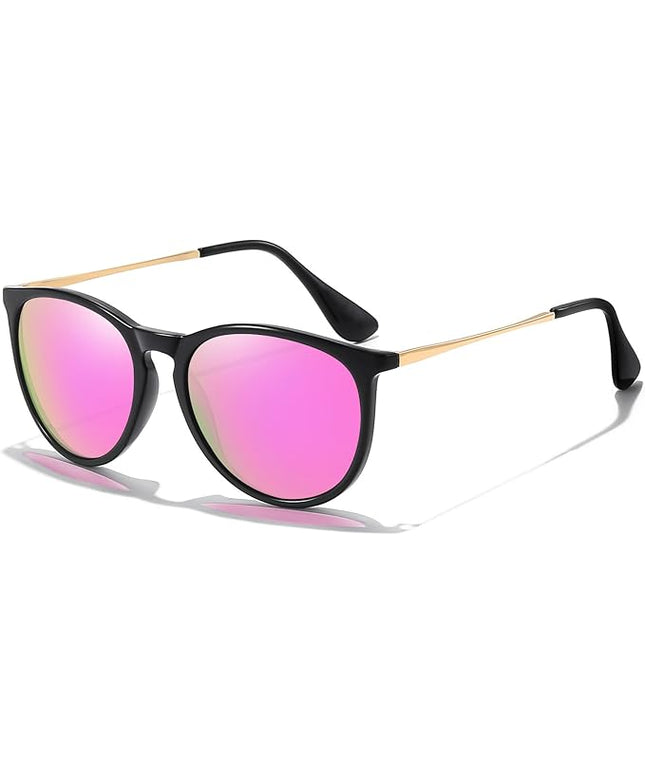 CHBP Polarized Sunglasses for Women Men - Trendy 2025 Vintage Classic Retro Round Mirrored Lens Designer Style