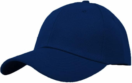 Glory Max Plain Baseball Cap Hook & Loop Strap Adjustable Solid Blank Curved Visor Hat