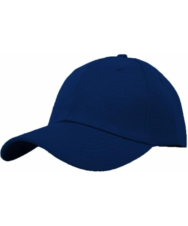 Glory Max Plain Baseball Cap Hook & Loop Strap Adjustable Solid Blank Curved Visor Hat