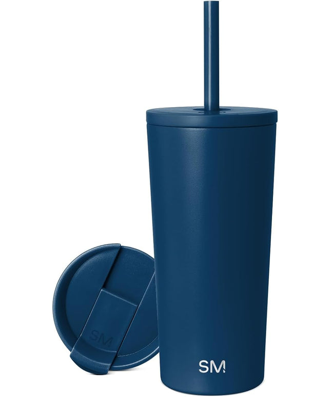 Simple Modern Insulated Tumbler with Lid and Straw | Iced Coffee Cup Reusable Stainless Steel Water Bottle Travel Mug | Gifts for Women Men Her Him | Classic Collection | 20oz | Slumberland