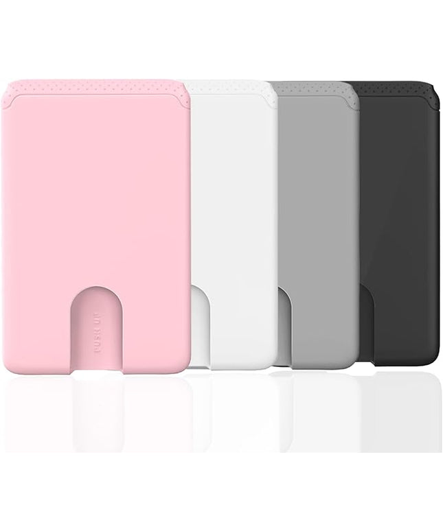 Senose 4 Pack Phone Card Holder - Stick On Credit ID Card Pouch Sleeve for Back of Phones 4.7 Inch and Above