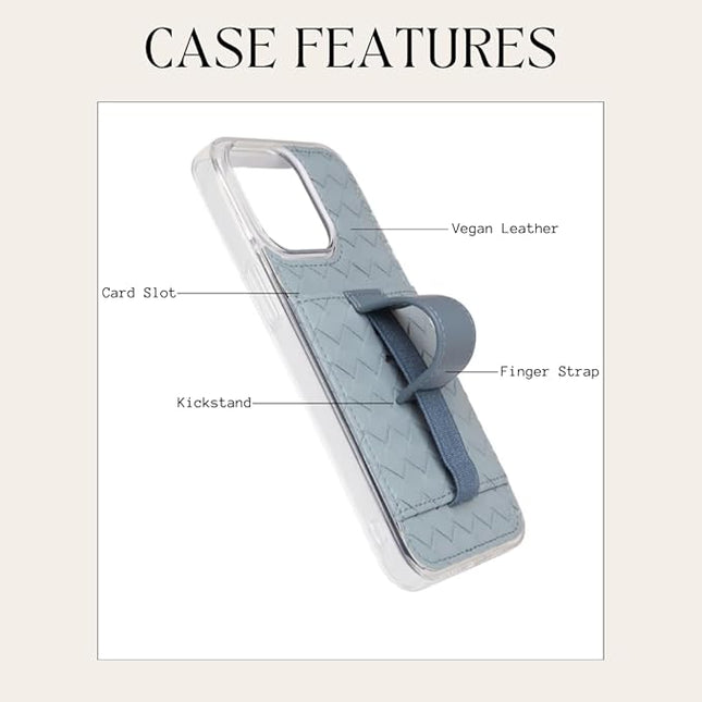 Walli Cases for iPhone 17 Pro Max Case Aesthetic Wallet Phone Case Card Holder, Securely Holds up to 2 Cards - Cute, Trendy Phone Cover for Women, fits iPhone 17 Pro Max with Kickstand & Finger Strap