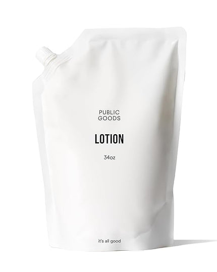 Public Goods Body & Hand Lotion for Women & Men | Natural Moisturizing Daily Lotion for Dry & Itchy Skin | Paraben & Sulfate Free | Made with Organic Essential Oils | Made in Canada | 34 Fl Oz Refill
