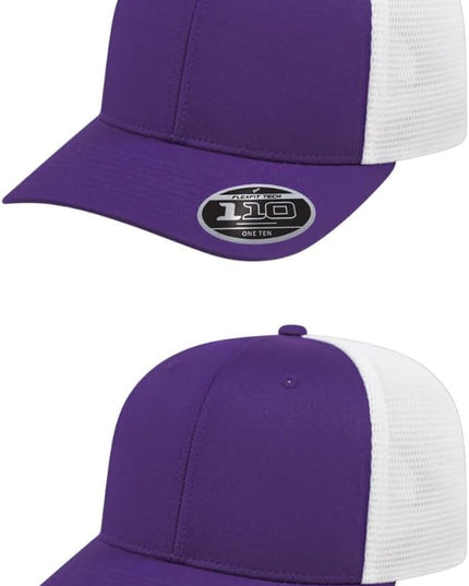 Cap America i8502 Flexfit 110 Premium Mid Profile 6-Panel Mesh Back Trucker Cap Hat w/UV Guard & Adjustable Snapback