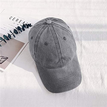 HH HOFNEN Men Women Washed Distressed Twill Cotton Baseball Cap Vintage Adjustable Dad Hat