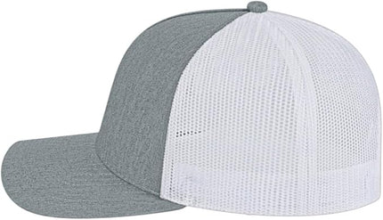 Cap America i3039 Classic 5 Panel Mid Profile Structured Trucker Mesh Back Cap w/ & Adjustable Snapback