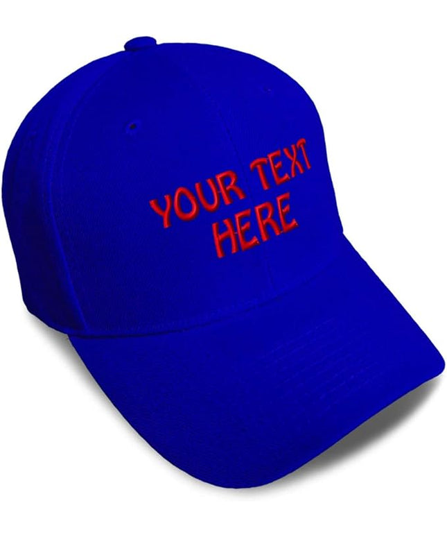 Baseball Cap Custom Personalized Text Dad Hats for Men & Women Strap Closure
