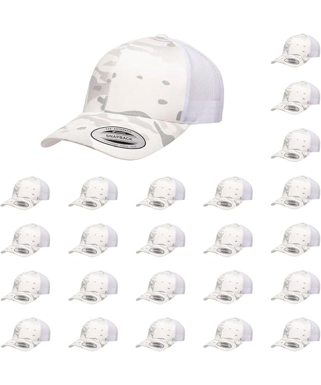 Yupoong Classic Premium Mesh 6 Panel Retro Trucker Cap | Mid Profile Snapback | OSFA | Bulk Pack Available