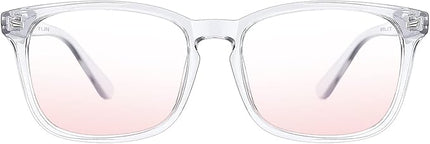 TIJN Blue Light Blocking Glasses for Women Men Clear Frame Square Nerd Eyeglasses Anti Blue Ray Computer Screen Glasses