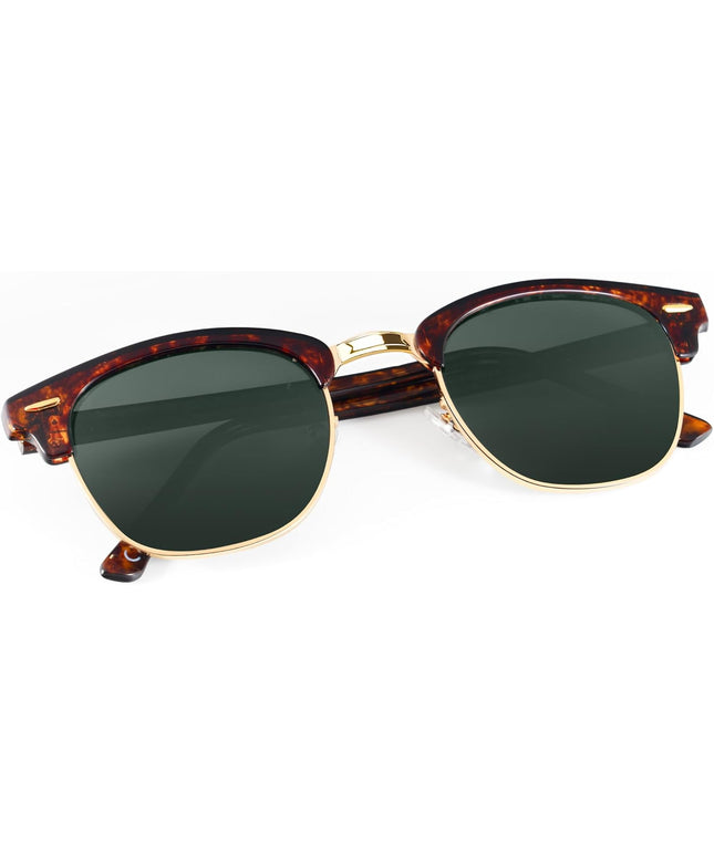 KALIYADI Polarized Sunglasses for Men and Women Semi-Rimless Frame Driving Sun glasses UV Blocking