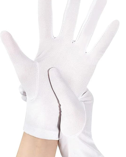 Sahabowi Satin Gloves Formal Bridal Banquet Party Wedding Opera Solid Colorful Mitten For Women
