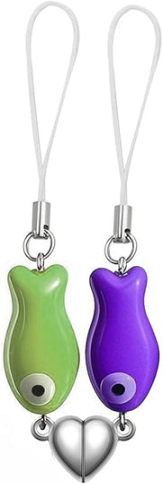 Agromusk Matching Phone Charms,Cute Ceramic Fish Matchaing Keychains Heart Strap Matching Couples Stuff Valentines Day Gifts
