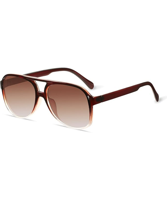 YDAOWKN Retro Aviator Sunglasses for Women Mens Large Frame Classic Vintage 70s Sun Glasses Aviators