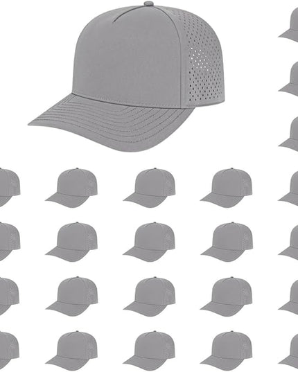 Cap America i8540 Premium Water-Resistant Perforated Medium Profile 5-Panel Cap w/UV Guard & Adjustable Snapback