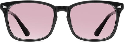 TIJN Blue Light Blocking Glasses for Women Men Clear Frame Square Nerd Eyeglasses Anti Blue Ray Computer Screen Glasses