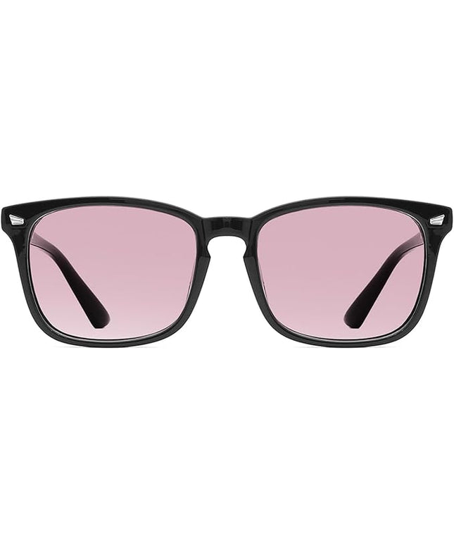 TIJN Blue Light Blocking Glasses for Women Men Clear Frame Square Nerd Eyeglasses Anti Blue Ray Computer Screen Glasses