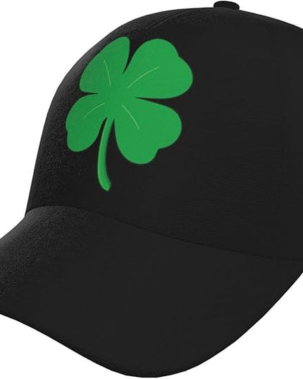 St. Patrick's Day Lucky Shamrock Hat Adjustable Irish Green Clover Baseball Cap Trucker Hat for Men Women