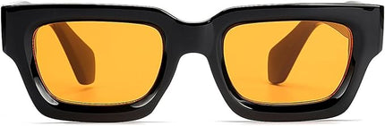 Trendy Square Sunglasses for Men Women Fashion Thick Rectangle Sun Glasses UV Protection Shades Designer Style