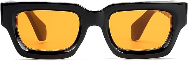 Trendy Square Sunglasses for Men Women Fashion Thick Rectangle Sun Glasses UV Protection Shades Designer Style