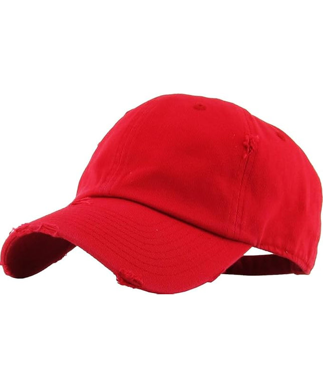 KBETHOS Vintage Washed Distressed Cotton Dad Hat Baseball Cap Adjustable Polo Trucker Unisex Style Headwear